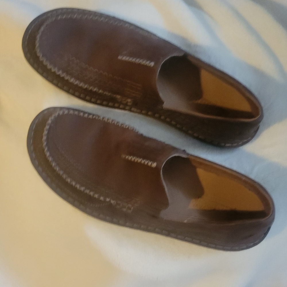 Rocky Brown Leather Slip-On Loafers. Size 10